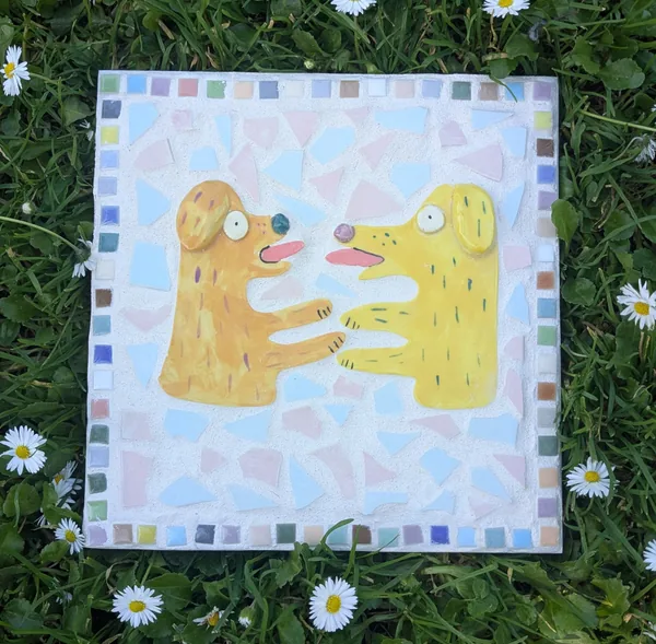 Doggie Mosaic by Mayetta Steier